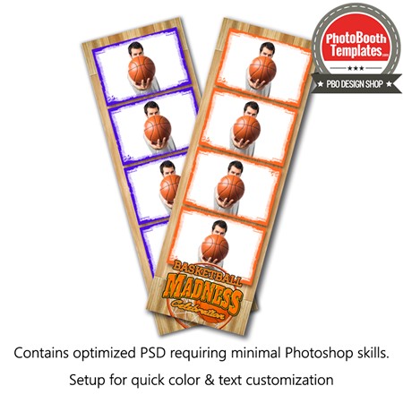 Basketball Madness 4-up Strips