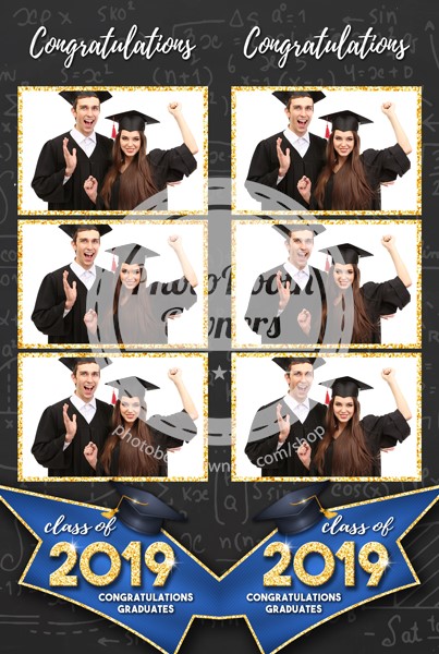 Graduation Glimmer 3-up Strips