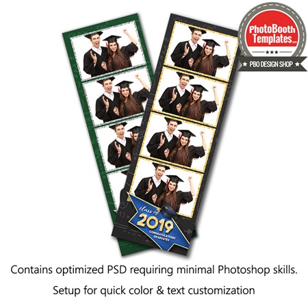 Graduation Glimmer 4-up Strips