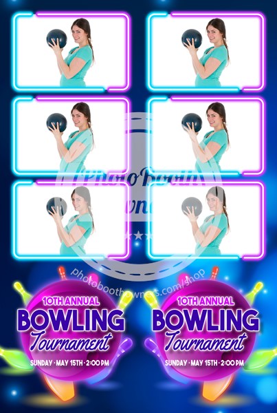 Bowling Celebration 3-up Strips