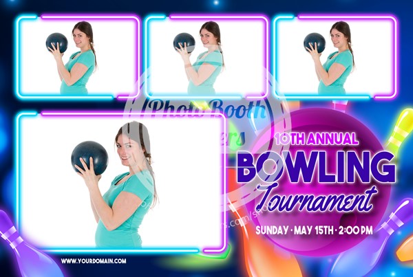 Bowling Celebration Postcard 2 Bowling Celebration Postcard