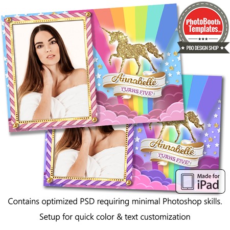 Magical Unicorn Postcard (iPad)