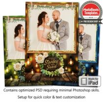 Rustic Hanging Photos Portrait (iPad)