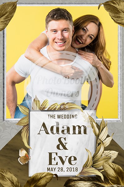 Golden Leaf Wedding Portrait (iPad)