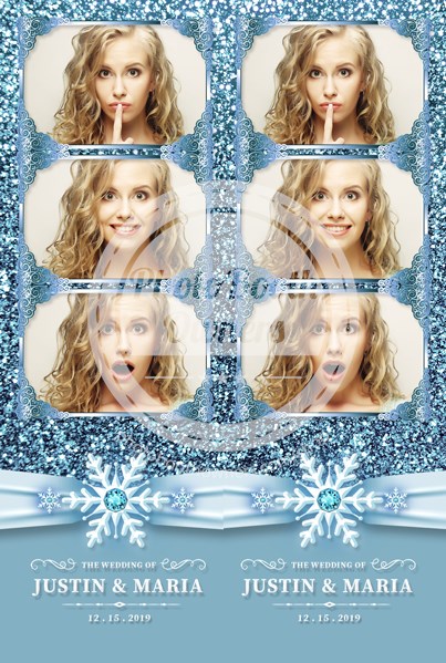 Snowflakes and Sparkles 3-up Strips