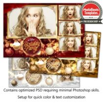 Christmas Ornament Glam Postcard