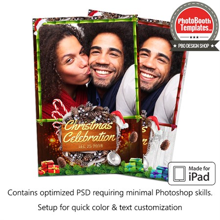 Wooden Christmas Celebration Portrait (iPad)