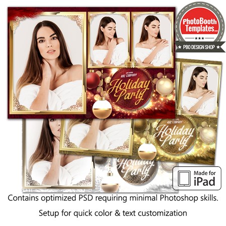 Christmas Ornament Glam Postcard (iPad)