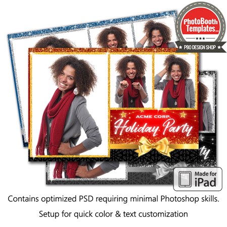 Holiday Glitter Postcard (iPad)