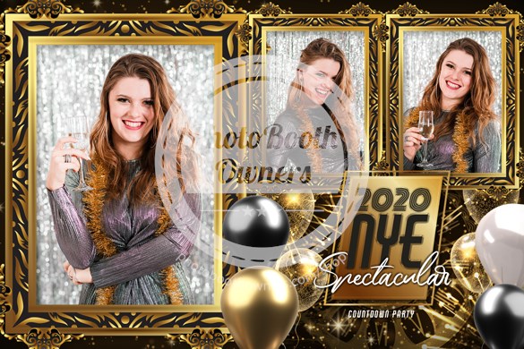 Fancy New Year Countdown Postcard (iPad)