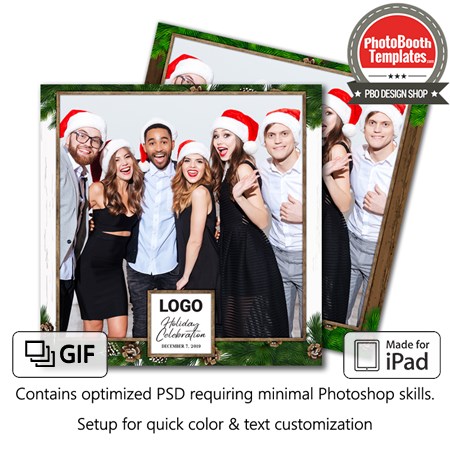 Rustic Holiday Celebration Square (iPad)