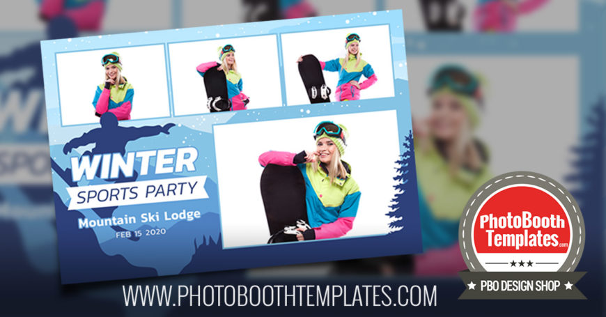 20200129 winter snowboard photo booth templates