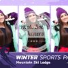 Ski Celebration Postcard
