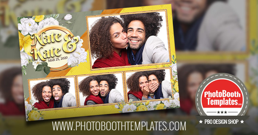 20200325 elegant floral wedding photo booth templates