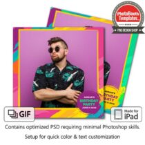 Vibrant Brush Strokes Square (iPad)