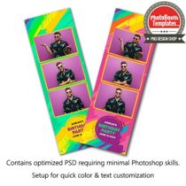 Vibrant Brush Strokes 3-up Strips