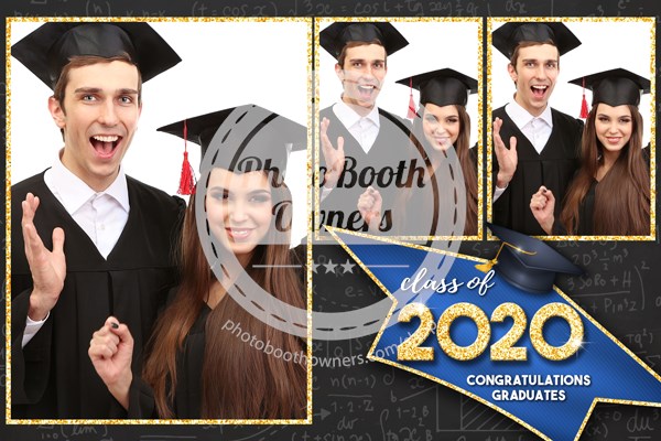 Graduation Glimmer Postcard (iPad)