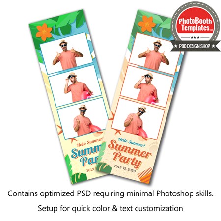 Summer Beach Celebration 3-up Strips