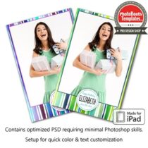Watercolor Stripes Portrait (iPad)