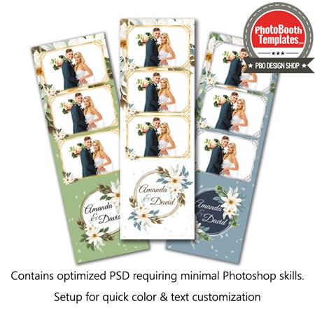 Exquisite Watercolor Floral 3-up Strips