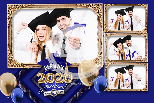 Graduation Balloon Letters Postcard