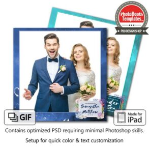 By The Sea Celebration Square (iPad) Photo Booth Template
