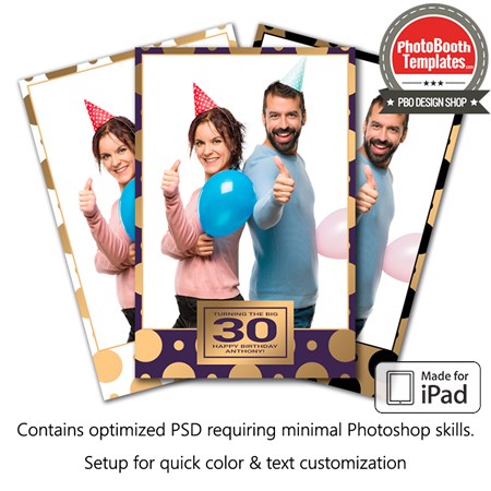 Polka Dot Celebration Portrait (iPad)