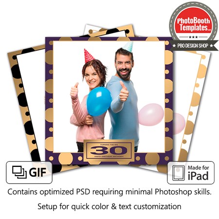 Polka Dot Celebration Square (iPad)