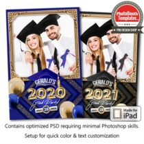 Graduation Balloon Letters Portrait (iPad)