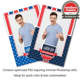 American Event Portrait Photo Booth Template