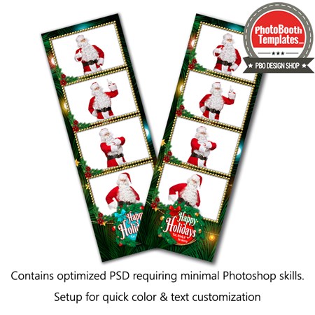 Festive Holiday Tree 4-up Strips 1 Festive Holiday Tree 4-up Strips