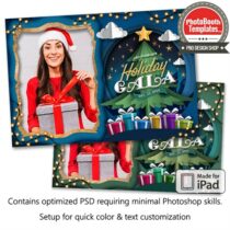 Christmas Tree Whimsy Postcard (iPad)