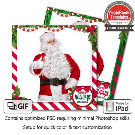 Holiday Stripes Square (iPad)