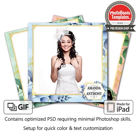Beautiful Watercolor Floral Square (iPad)