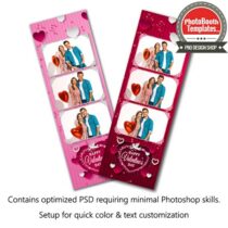 Passionate Hearts 3-up Strips