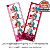 Passionate Hearts 4-up Strips