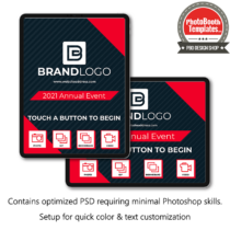 Corporate Sponsored Event iPad Welcome Screen