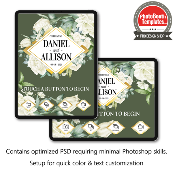 Floral Embellishment iPad Welcome Screen