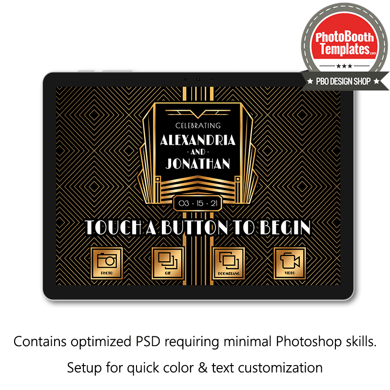 art deco celebration Surface Pro screens