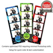 Abstract Corporate Party 4-up Strips