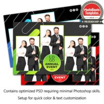 Abstract Corporate Party Postcard