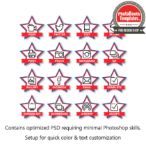 All American Spirit Buttons Set