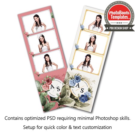 Luxurious Watercolor Floral 3-up Strips