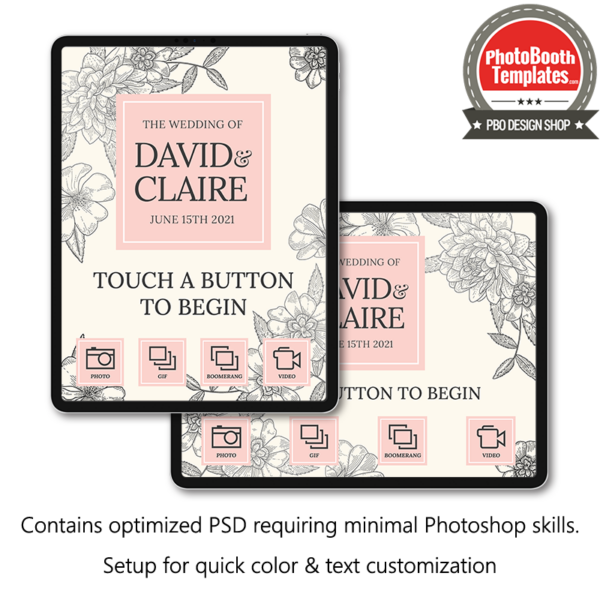 Floral Imprint iPad Screens