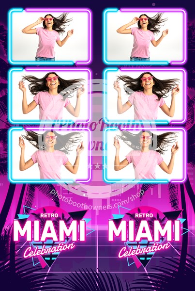 90's Miami Glam 3-up Strips