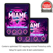 90's Miami Glam iPad welcome screen