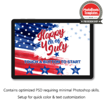 Modern watercolor fourth of July welcome screens (PSD)