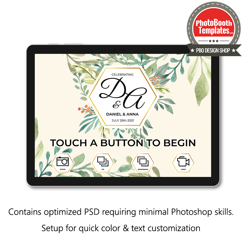 rustic summer chic photo booth welcome screen surface pro