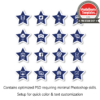 July 4th stars and stripes photo booth ui buttons