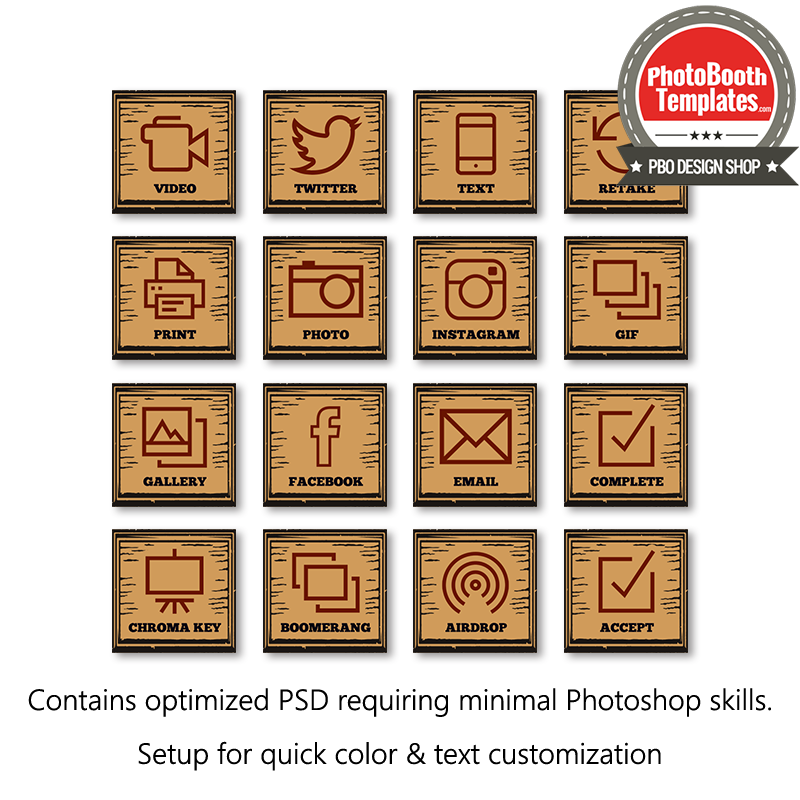 Wild western UI screen buttons